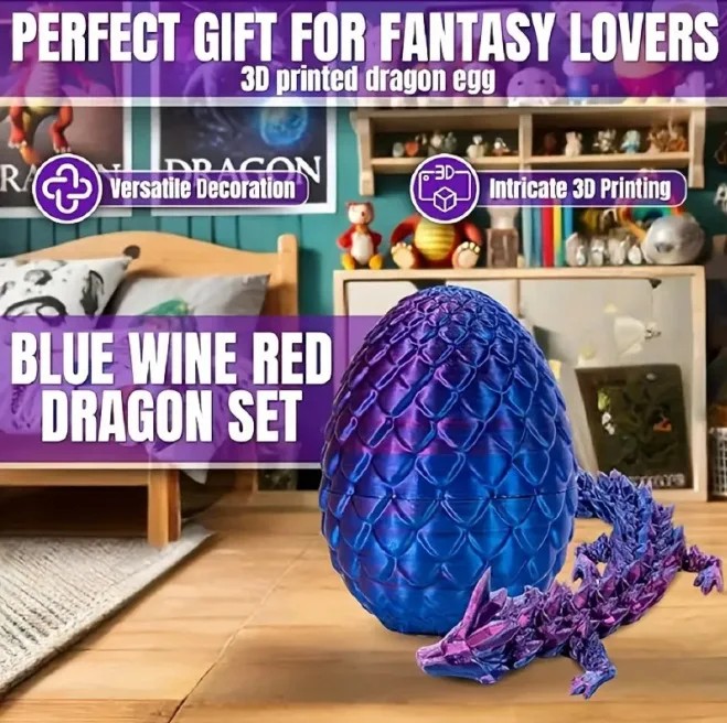 Péndulo de camaleón con huevo de dragón de descompresión creativa