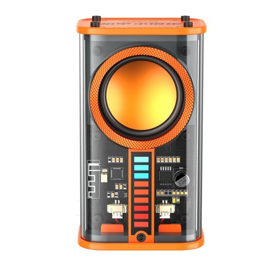 K07 Altavoz Bluetooth inalámbrico transparente Mecha Sonido Luz Ritmo Subwoofer TWS Estéreo Cyberpunk Centro de música Llamadas manos libres