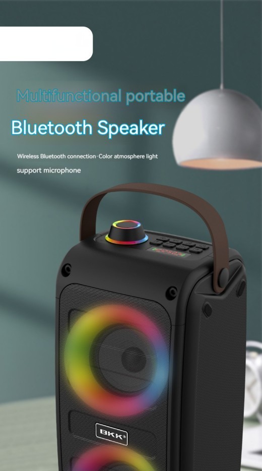 Altavoz Bluetooth portátil con luz de color