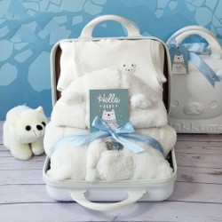 Mono de oso polar acolchado grueso con caja de regalo para bebé, para hombre y mujer