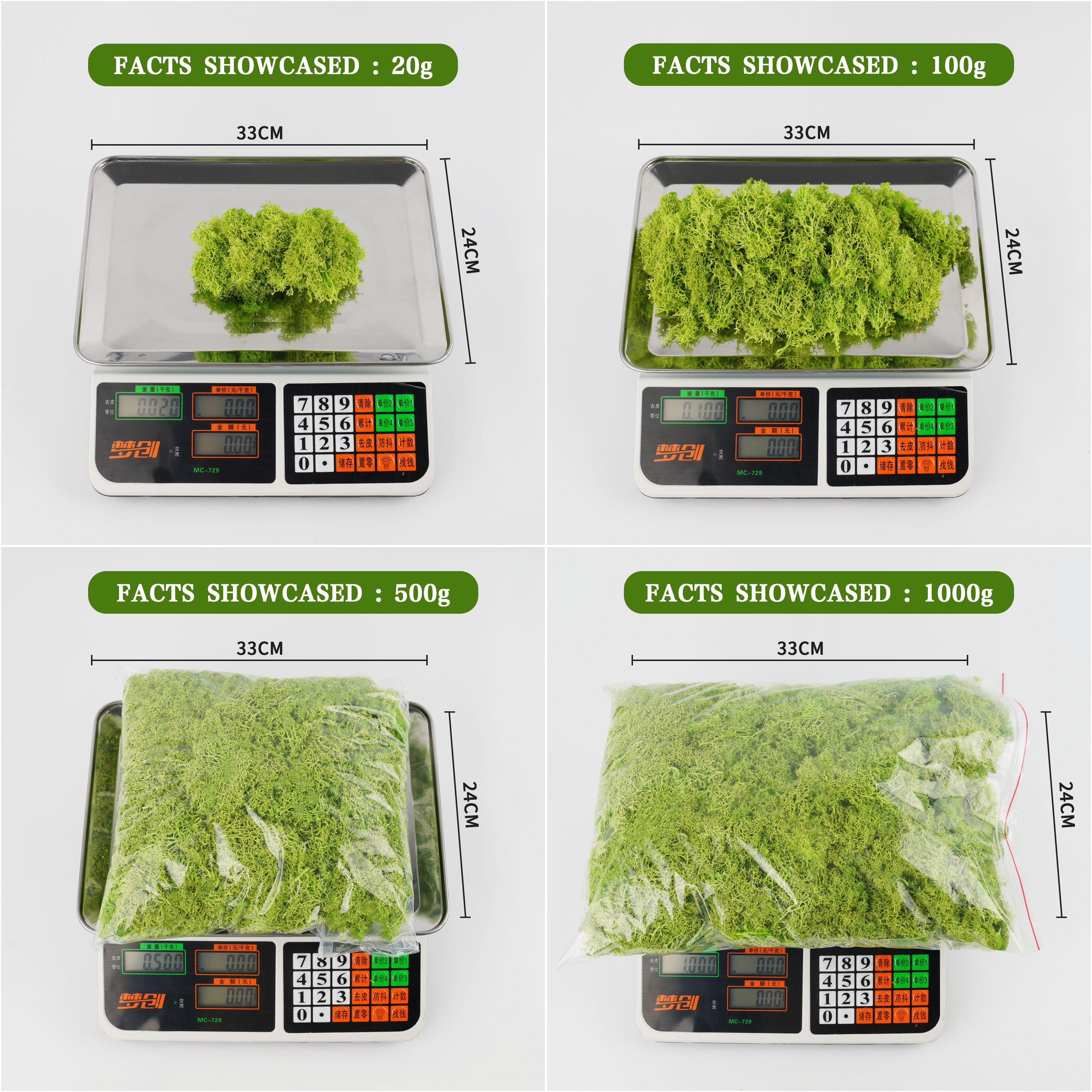Plantas verdes artificiales Musgo de vida eterna