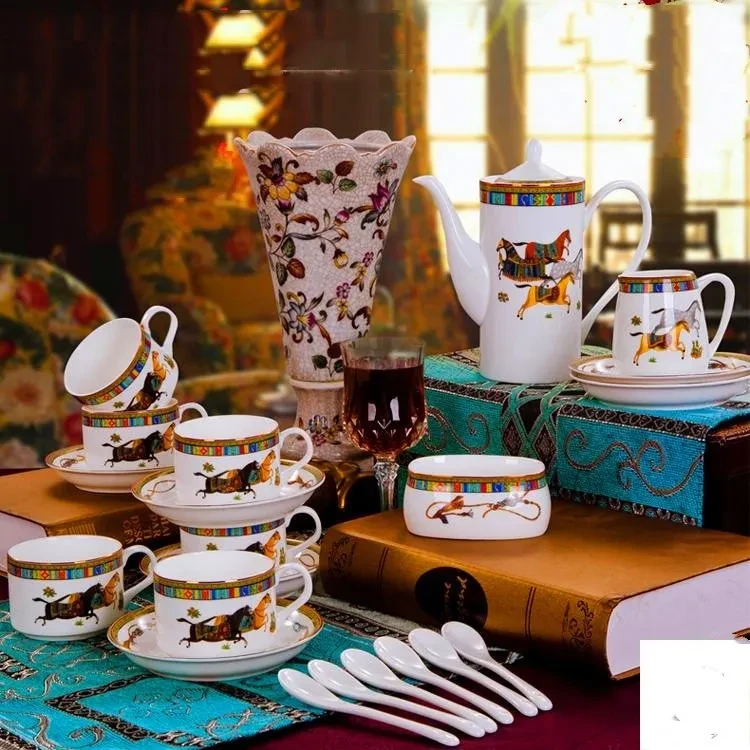 Juego de tazas de café europeas de porcelana china creativa