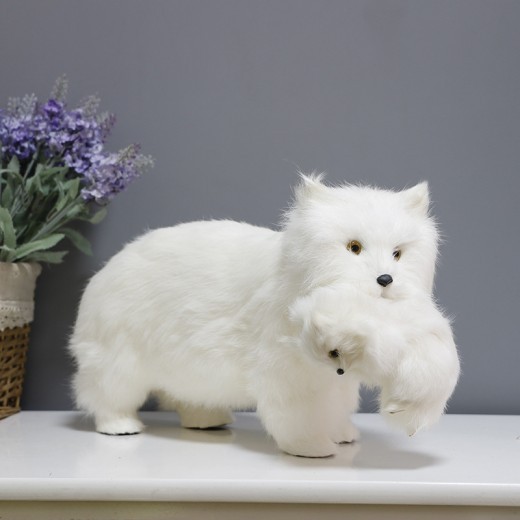 Modelo de oso de simulación, adornos de oso blanco, accesorio de fotografía