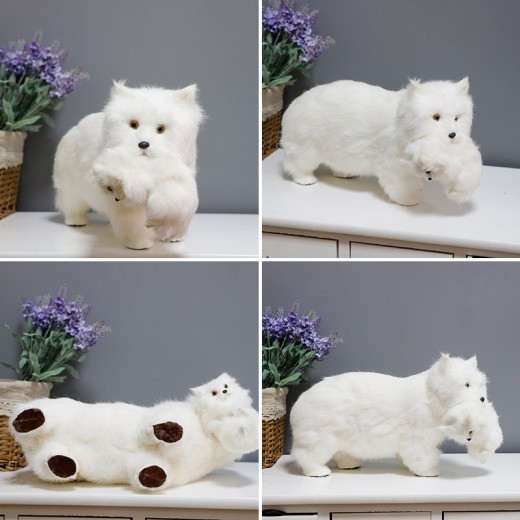 Modelo de oso de simulación, adornos de oso blanco, accesorio de fotografía
