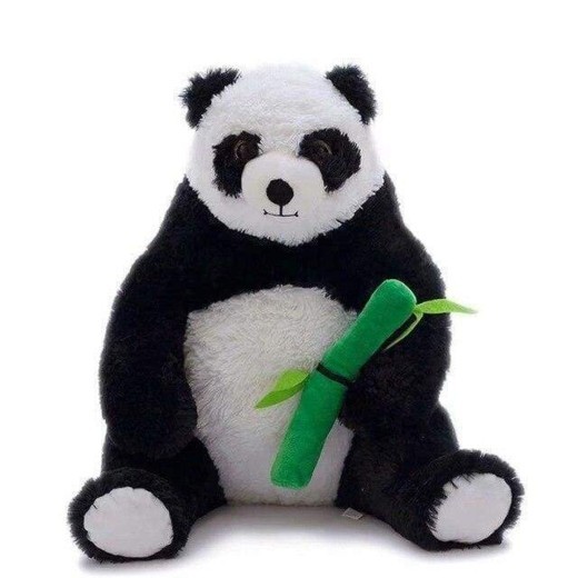 Muñeco de panda de peluche grande con bambú, regalo para niños.