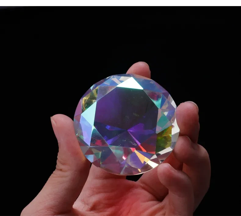 Vasos de cristal de colores mágicos para decoración de uñas con cubierta de piedra de diamante