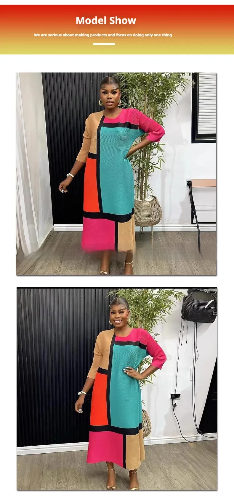 Vestido elástico holgado de verano para mujer