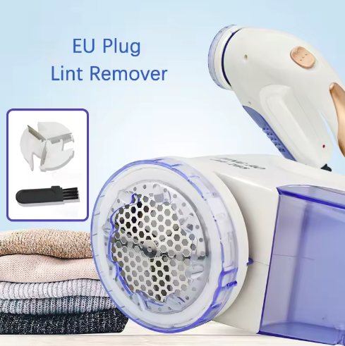 Quitapelusas eléctrico para ropa, suéter, afeitadora, recortadora, enchufe europeo, portátil, para suéteres, máquina de afeitar con bola de succión, quitapelusas.