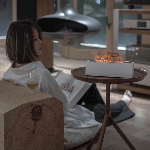 Lámpara de ambiente atomizada con aromaterapia de llama, regalo para dormitorio