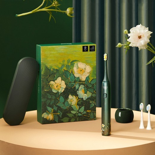 Cepillo de dientes eléctrico sónico con caja de regalo Green Rose