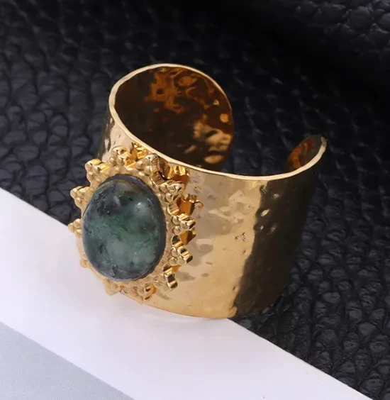 Anillo de piedra natural Pulsera de piedras preciosas de alta calidad que combina con todo