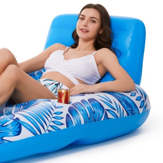 Flotador inflable multifuncional reclinable para natación en el agua