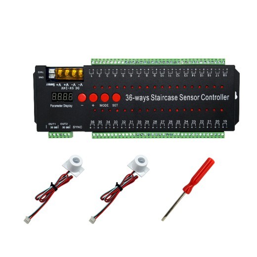Controlador de escalera Controlador de sensor de escalera Barra de luz Controlador de pasos