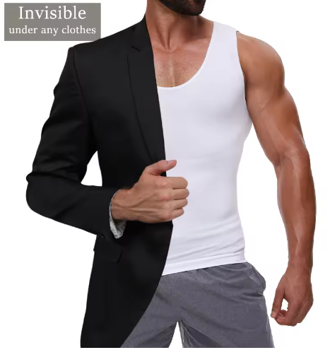Camisetas de compresión para hombre, fajas moldeadoras de abdomen, camiseta de compresión, chaleco adelgazante para vientre plano, entrenador de cintura, entrenamiento de fitness