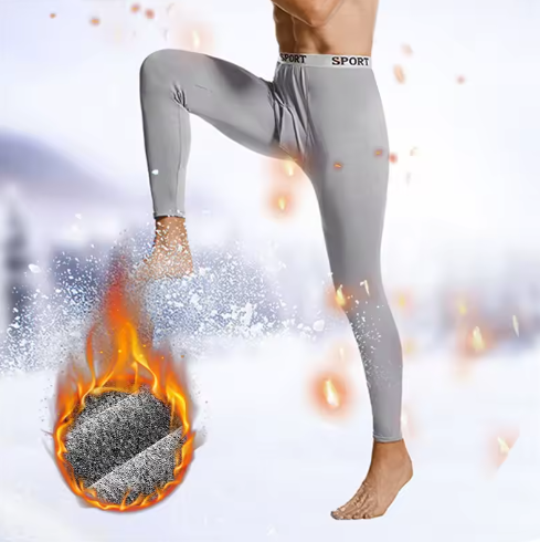 Ropa interior térmica para hombre, leggings finos de forro polar, calzoncillos elásticos de color liso, pantalones ajustados, ropa suave para hombre