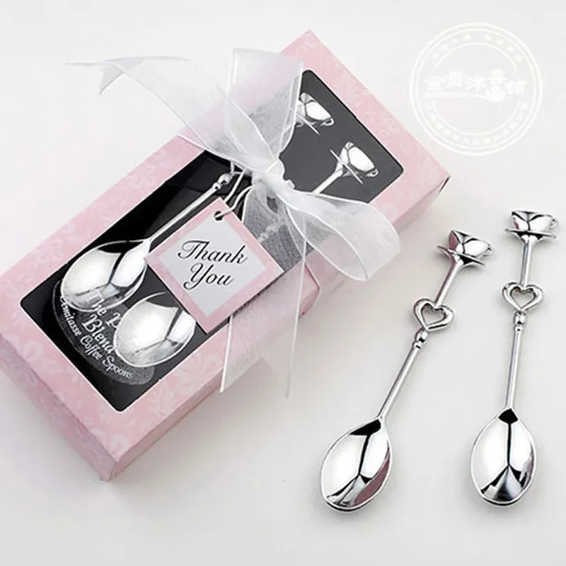 Cuchara de café para pareja de enamorados, vajilla, pequeños regalos