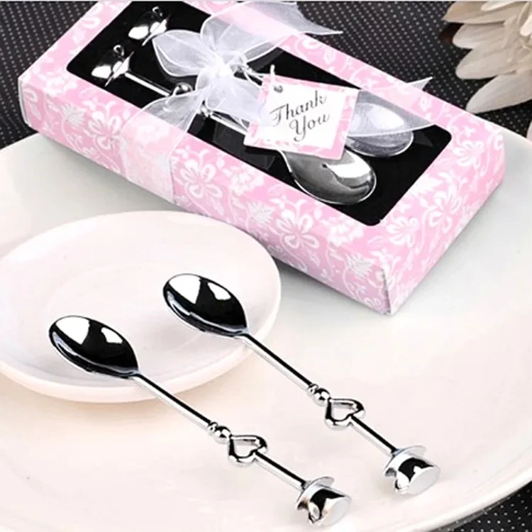 Cuchara de café para pareja de enamorados, vajilla, pequeños regalos