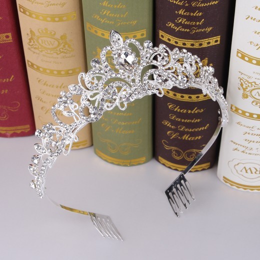 Corona nueva diadema de diamantes de imitación, accesorios para el cabello, joyería de boda, accesorios de boda