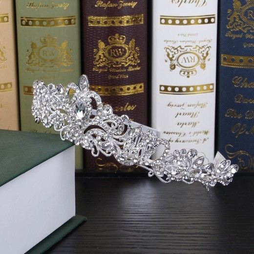 Corona nueva diadema de diamantes de imitación, accesorios para el cabello, joyería de boda, accesorios de boda