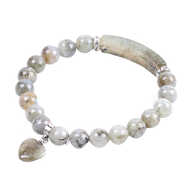 Pulsera de piedra labradorita natural