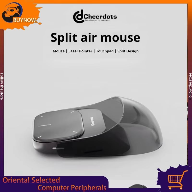Lápiz óptico de presentación Cheerdots Split Air Mouse de segunda generación, 3 en 1, puntero láser inalámbrico Bluetooth con traducción por IA para oficina y juegos en Nueva Zelanda