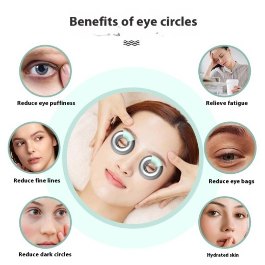 Círculo de acero inoxidable hidratante que difumina las bolsas de los ojos y las ojeras.