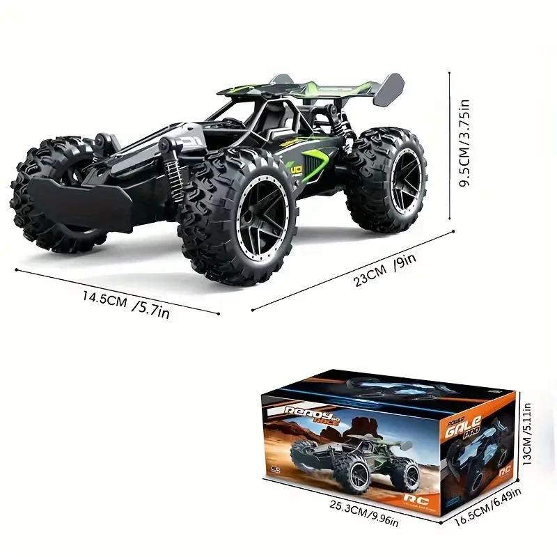Coche todoterreno de alta velocidad a escala 1:18 con control remoto de 2,4 GHz