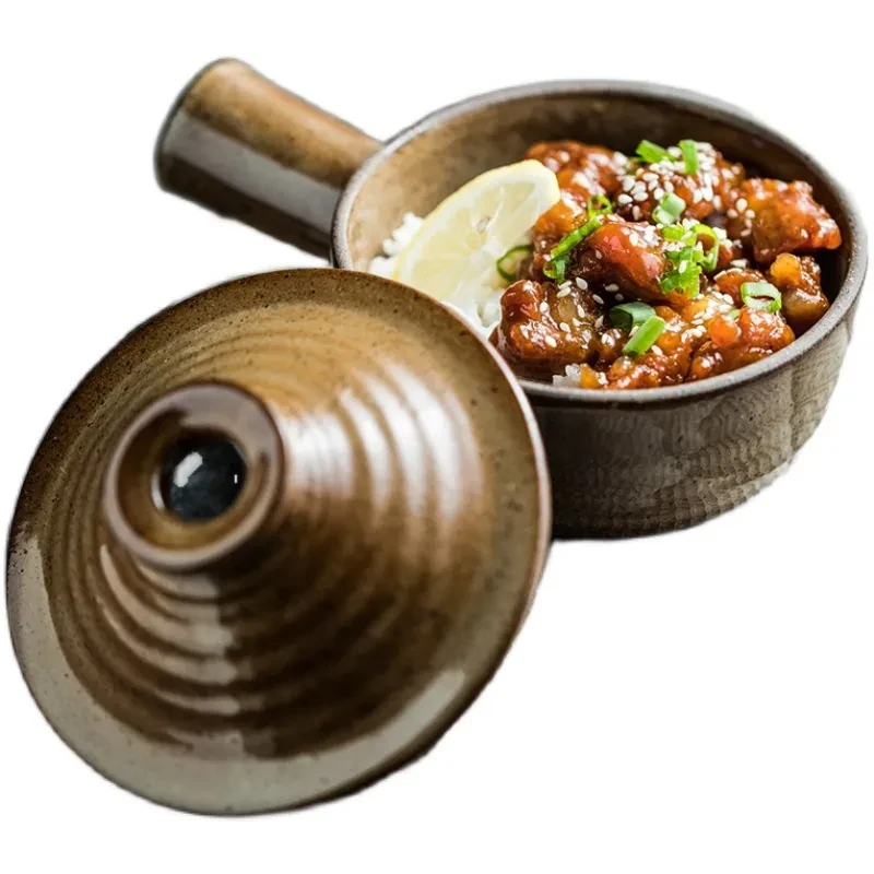 Cazuela de cerámica para leche, de gres, para el hogar, de arcilla, para arroz, de alta temperatura