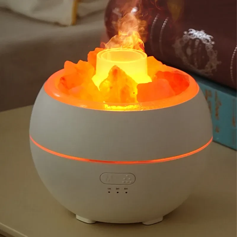 Máquina de aromaterapia con llama de simulación de piedra de sal