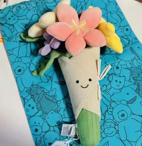 Peluche de hamburguesa kawaii, suave y esponjoso, cojín con forma de ramo, divertido cojín de comida o flor, bonito muñeco de hamburguesa, regalo creativo de cumpleaños.