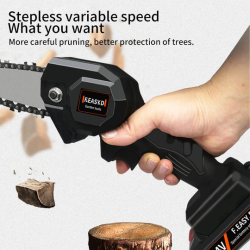Mini motosierra inalámbrica de mano con carga para carpintería