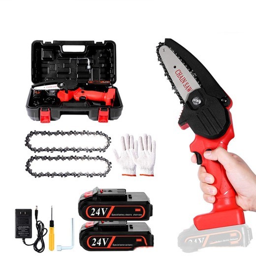 Mini motosierra inalámbrica de mano con carga para carpintería