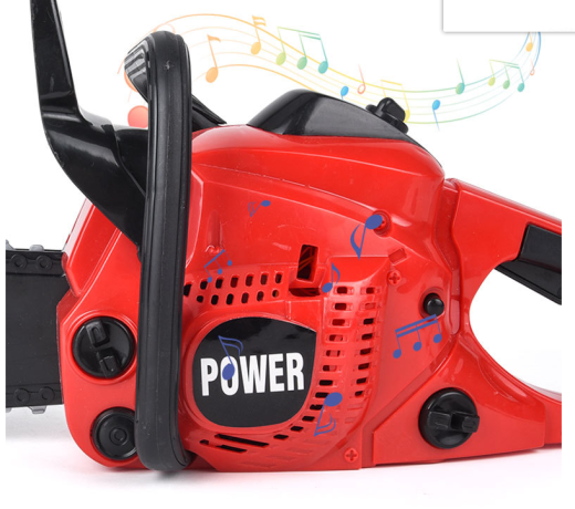 Motosierra eléctrica de juguete para niños con sonido de motor real