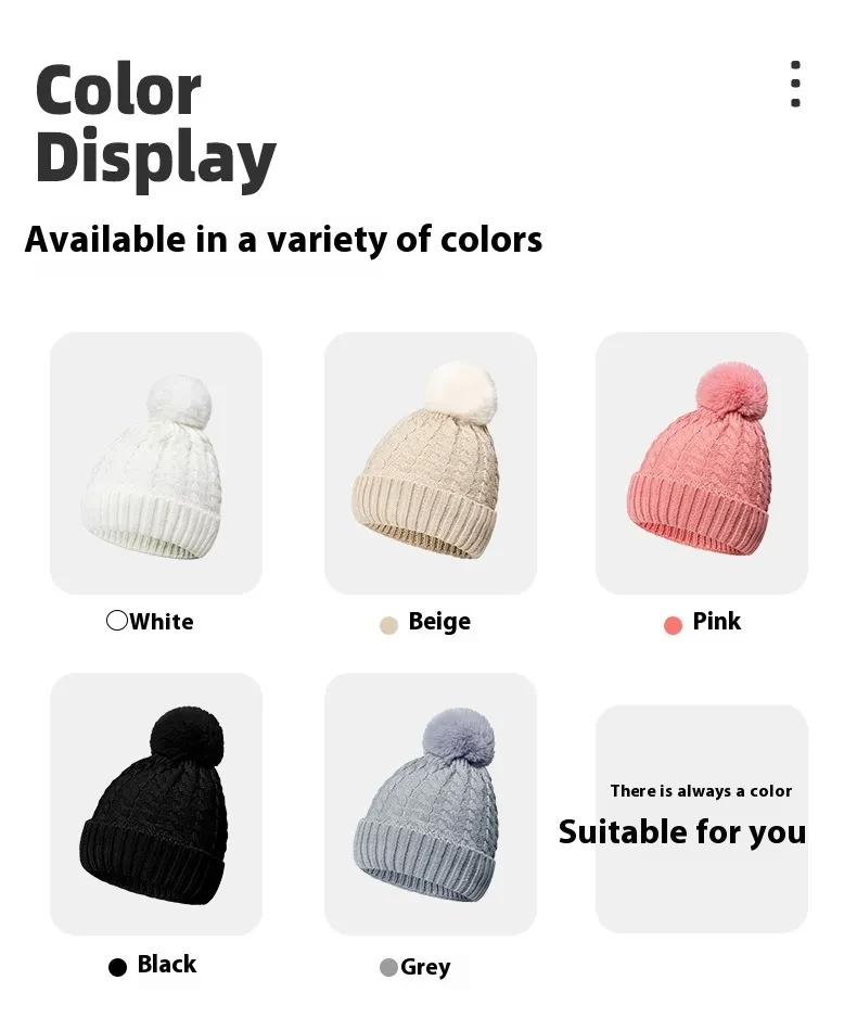 Conjunto de tres piezas de gorro, bufanda y guantes de lana cálidos