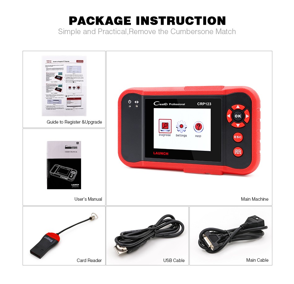 Detector de fallas CRP123 Equipo de diagnóstico automotriz