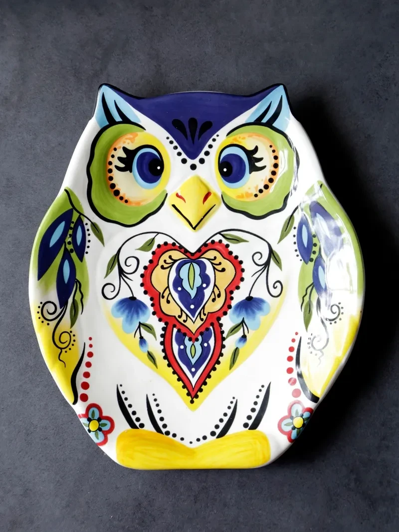 Juego de vajilla de dibujos animados creativos con decoración personalizada, plato con forma especial
