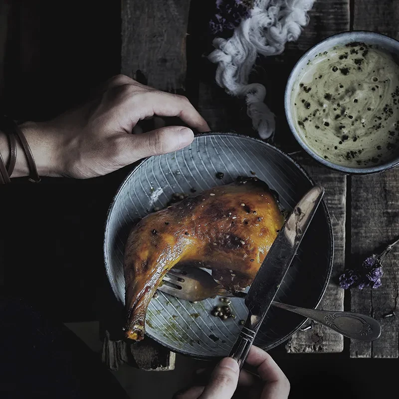 Tazón de sopa de vajilla retro creativa japonesa