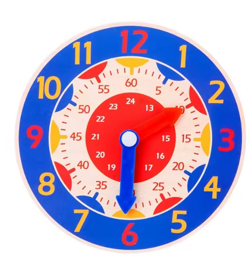 Juguetes Montessori para bebés, reloj de madera, horas, minutos y segundos, aprendizaje cognitivo del tiempo, material didáctico, juguetes educativos para niños.