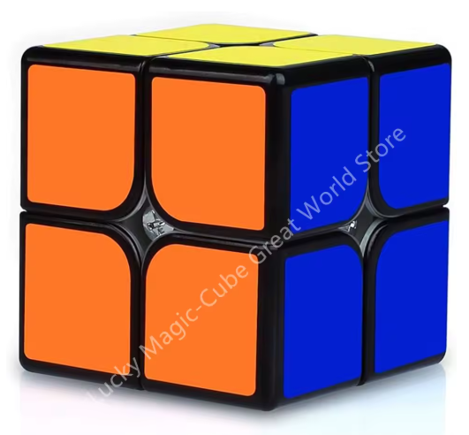 Cubo de velocidad profesional QiYi 2x2 | Cubo mágico sin pegatinas de giro rápido y suave | Rompecabezas de velocidad