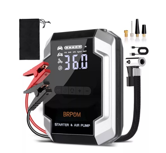 Fuente de alimentación de arranque de emergencia para automóvil de 12 V, inflable
