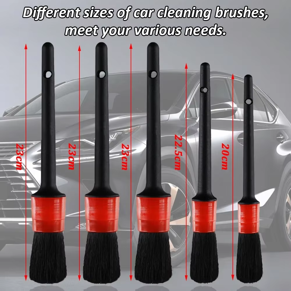 Kit de 17 cepillos de limpieza para detalles de automóviles, cepillos para limpieza automotriz, limpieza de aire, taladro eléctrico, cepillo para limpiar suciedad y polvo.