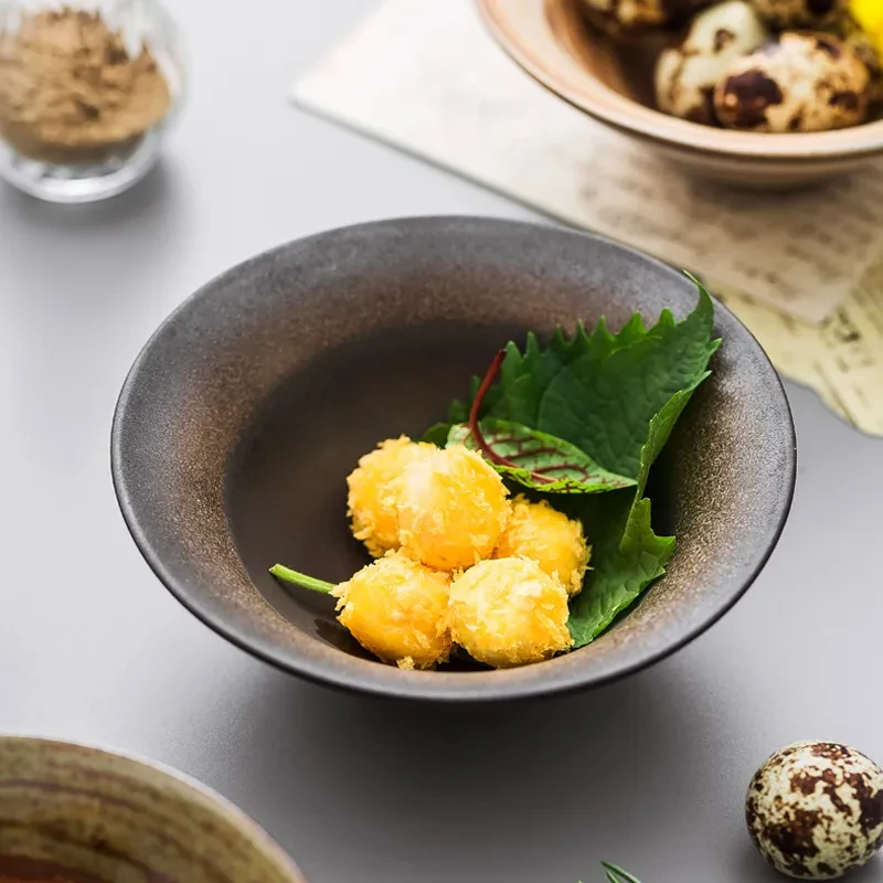 Plato pequeño de cerámica para el hogar, vajilla japonesa