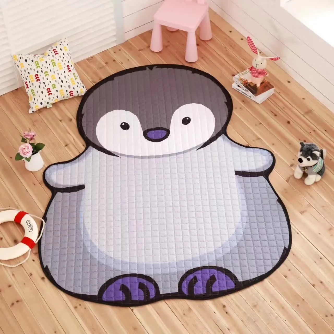 Alfombra de juegos para bebés, alfombra para niños, alfombra de felpa de tigre blanco para decoración de sala de estar, tapete de desarrollo para niños