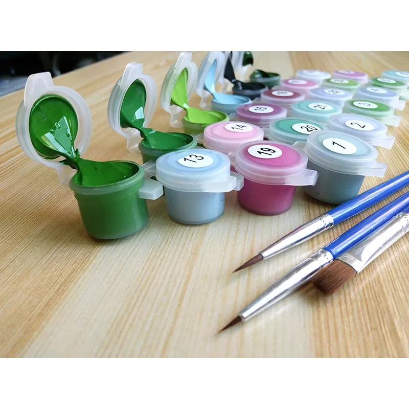 Pintura al óleo digital Diy Paisaje floral Figura