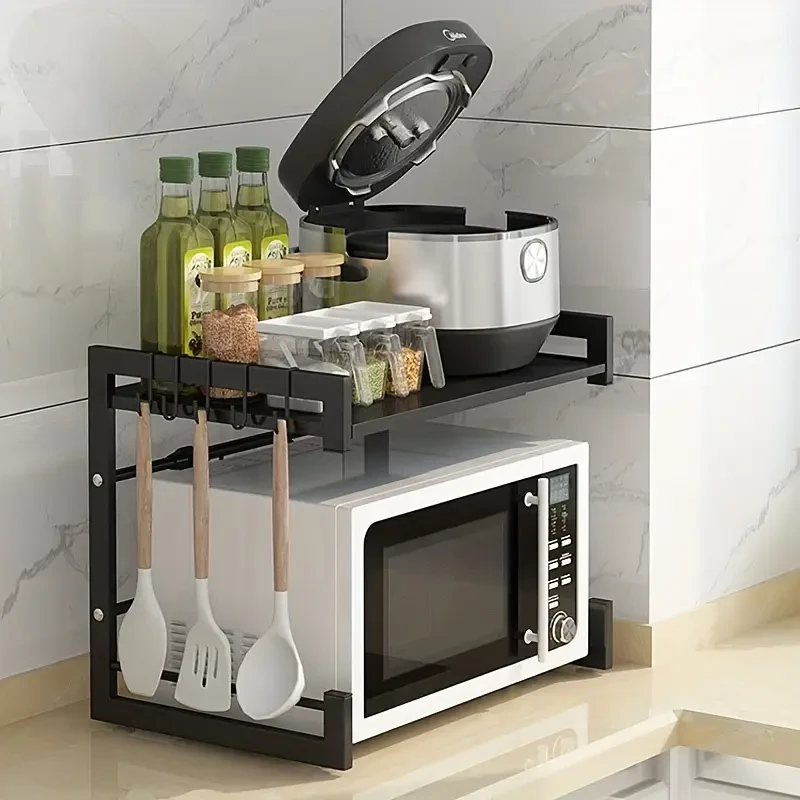 Estante de almacenamiento para horno microondas de cocina
