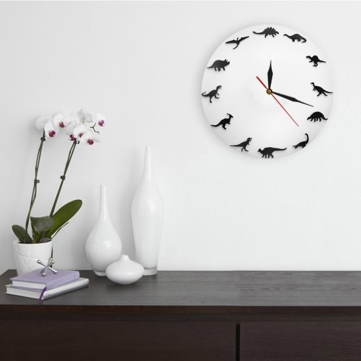 Reloj de pared de dinosaurios para amantes de los dinosaurios