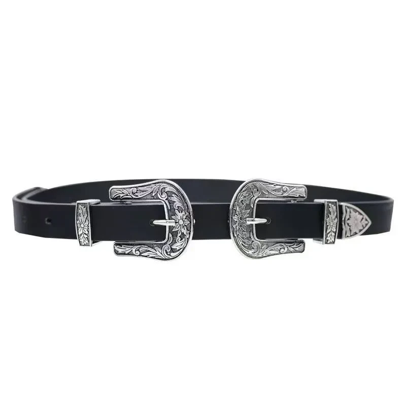 Conjunto de tres piezas con cinturón para mujer, estilo europeo y americano.