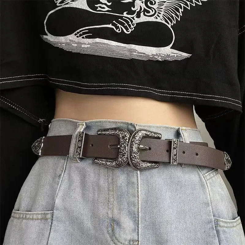 Conjunto de tres piezas con cinturón para mujer, estilo europeo y americano.