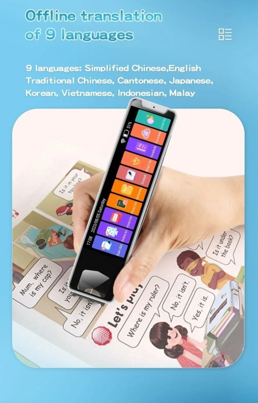 Máquina traductora con escáner multilingüe