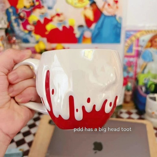 Taza de cerámica creativa con diseño de dibujos animados de anime, regalo de alta belleza